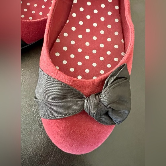 SO Authentic American Heritage Women’s Ballet Flats Size 9 Maroon w/ Black Bows - Picture 2 of 14